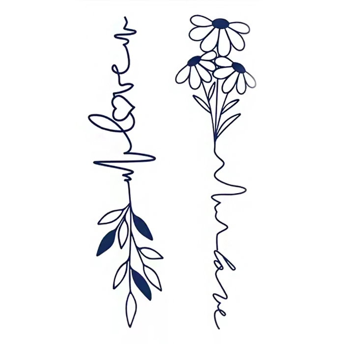 Linienblumen & Blätter – Bild 2