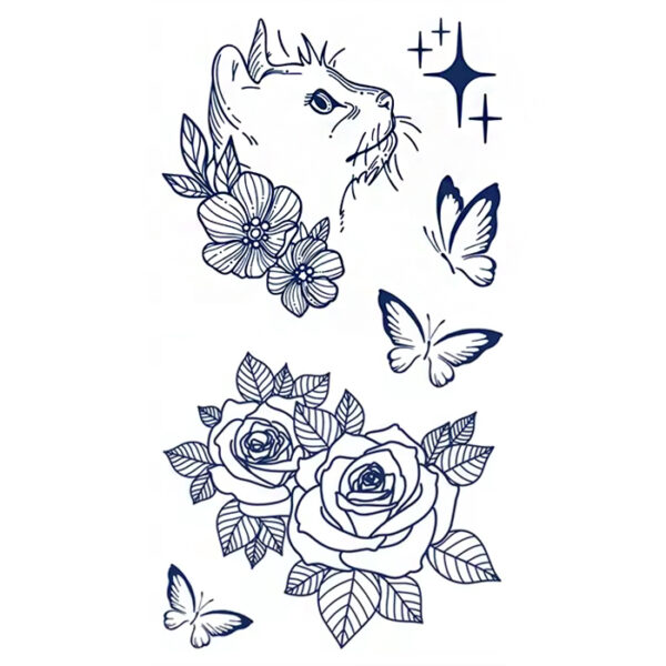 Katze, Rosen & Schmetterlinge – Bild 2