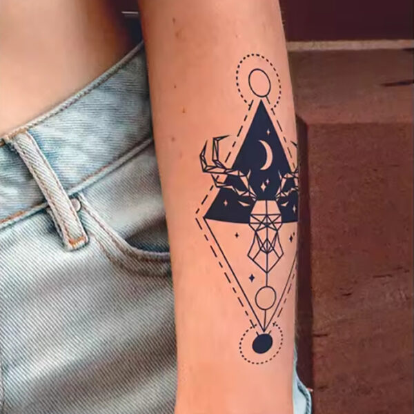 Geometrischer Hirsch & Mond – Bild 1